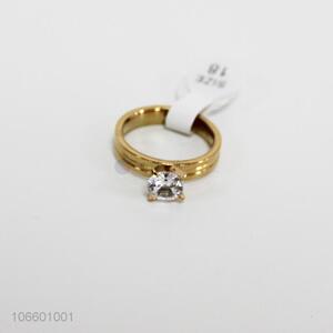 Top selling women jewelry rhinestone gold plated alloy ring