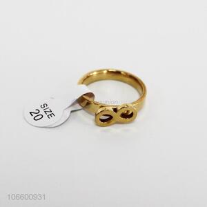 China supplier personality gold plated infinite alloy ring