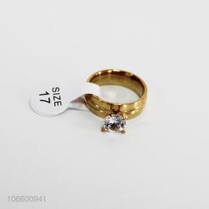 Best price women jewelry rhinestone gold plated alloy ring