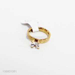 Good price women jewelry rhinestone gold plated alloy ring