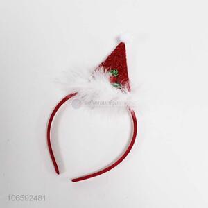 Hot sale Christmas Santa Claus plush hair clasp with light