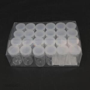 Wholesale 24 Pieces Transparent Small Plastic Bottles