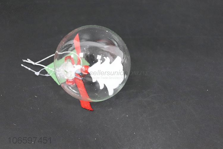 China manufacturer clear Christmas hanging ball glass ball filled with mini tree
