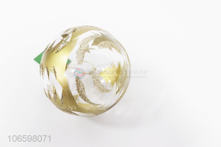 Hot sale Christmas hanging ball hand paint glass ball