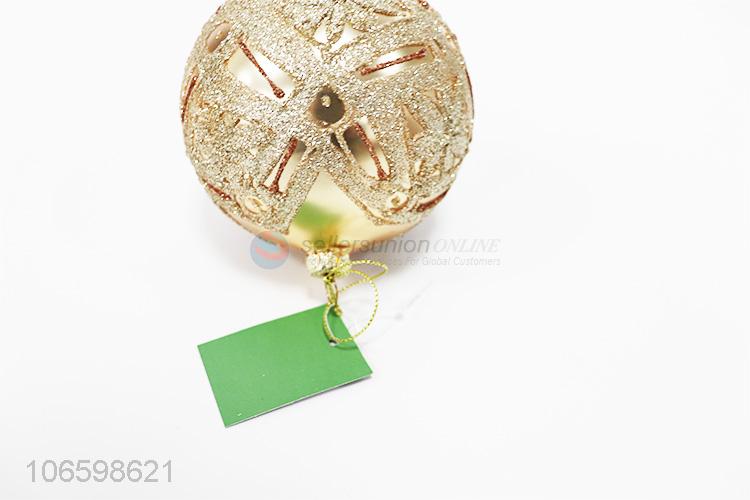 Latest design festival decoration gold glitter Christmas glass balls