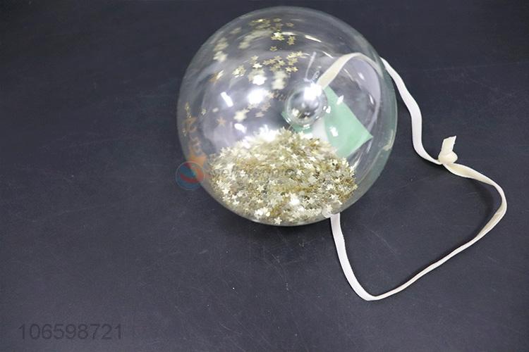 Customized Christmas ornaments personalized glass balls filled with glitter confetti