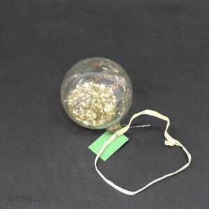 Customized Christmas ornaments personalized glass balls filled with glitter confetti