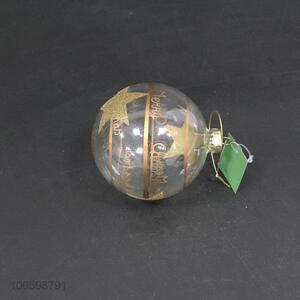 Top supplier festival decoration transparent painted Christmas glass balls