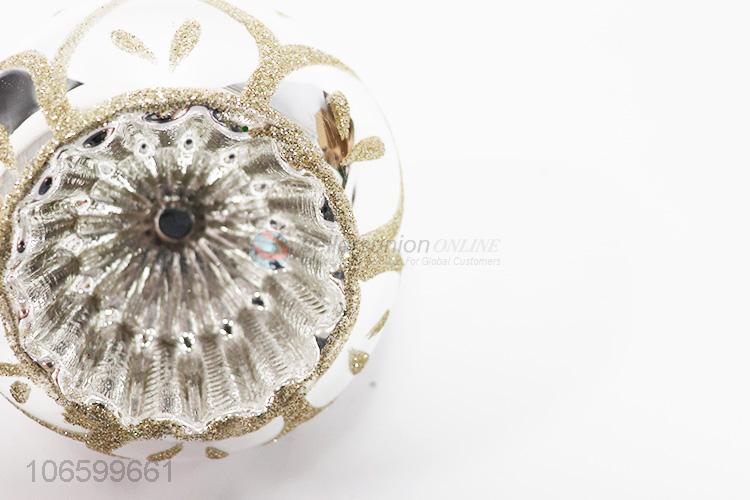 Newly designed festival decoration glitter Christmas glass balls