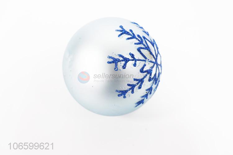 Low price decorative snowflake hand painted Christmas glass ball ornament