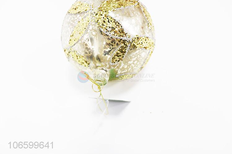 Wholesale price Christmas ornaments personalized glitter glass balls