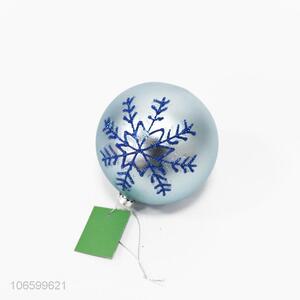 Low price decorative snowflake hand painted Christmas glass ball ornament