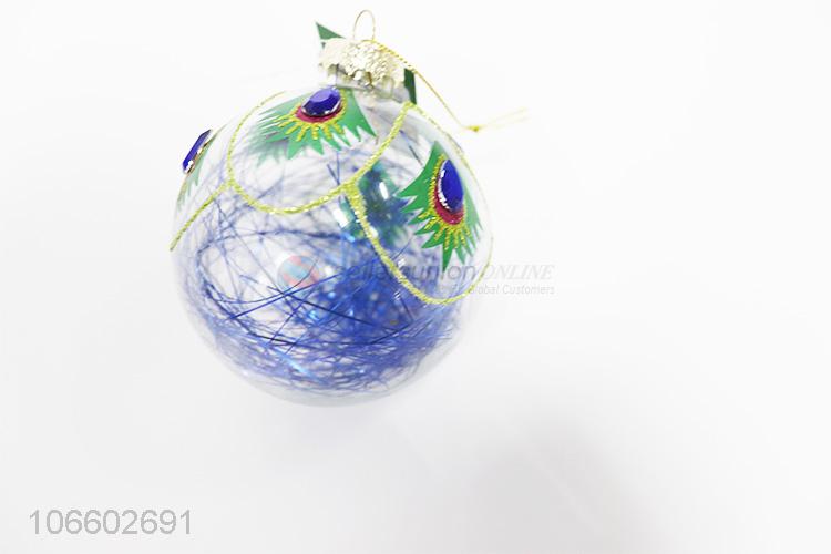 Best sale Christmas ornaments personalized peacock design glass balls