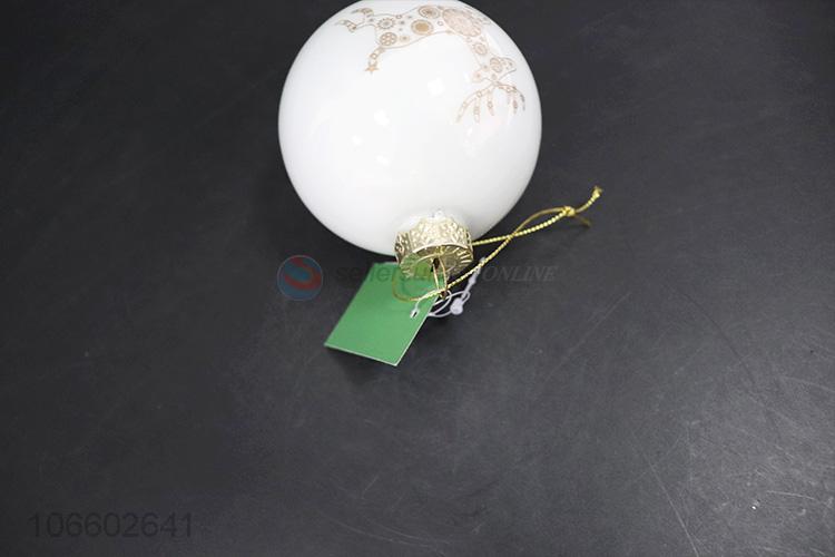 China supplier festival decoration reindeer hand painted Christmas glass balls