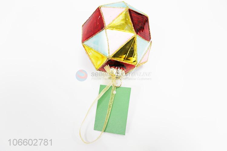 China manufacturer decorative polyhedron Christmas glass ball ornament