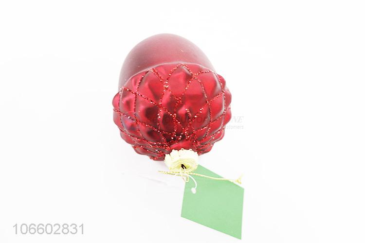 Bulk price painted Christmas hanging ball red glass ball