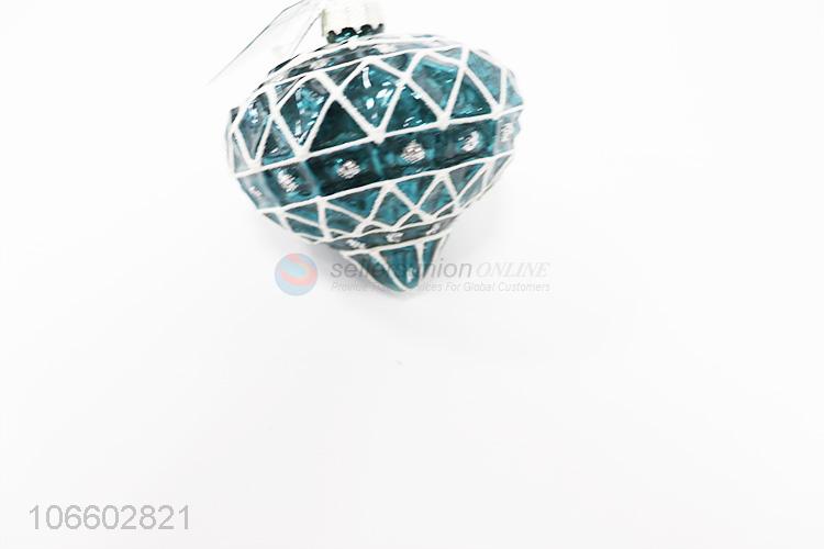 Hot sales Christmas tree ornaments peg-top glass ball