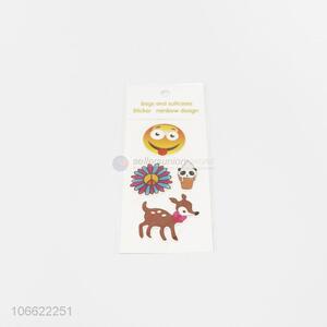 Top quality cute cartoon pu leather stickers for kids