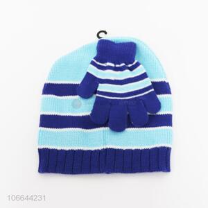 Good Sale Knitted Hat And Gloves Set For Children
