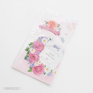 Popular Colorful Paper Greeting Card With Glitter Powder