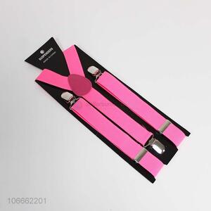 Suitable price fashion fluorescent fushcia adjustable elastic suspender
