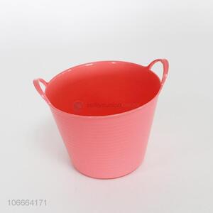 Premium quality colorful plastic storage buckets with handles