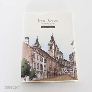 Hot selling European buildings printed paper notebook deluxe stationery