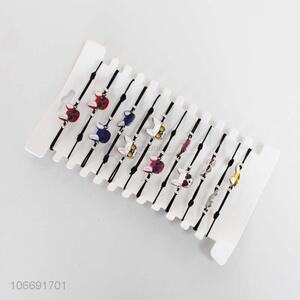 New product 12pcs female cute dog head design bracelet