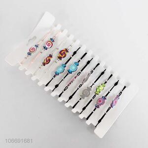 Cheap and good quality 12pcs cute candy design bracelet for girls