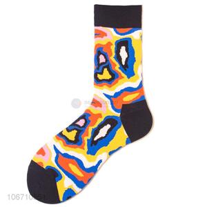 Lowest Price Trendy Mid Calf Socks Cotton Fashional Socks For Man