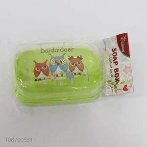 Cartoon Owl Pattern Plastic Soap Box