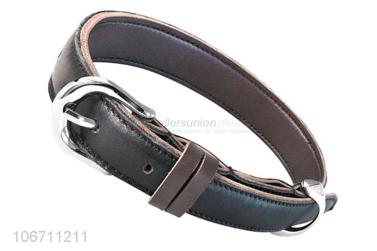 New Product Innovative Adjustable Leather Pet Dog Collar