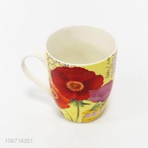 Wholesale Flower Pattern Ceramic Cup Water Cup