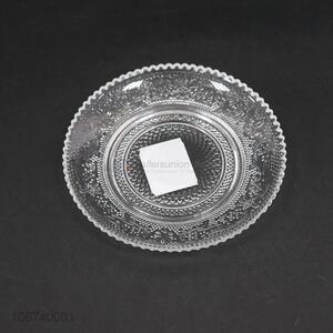 Hot selling home use transparent round glass plate