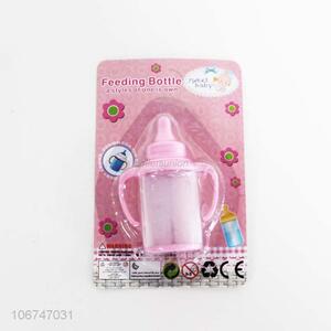 Contracted Design Feeding Bottle Shaped Plastic Toys for Kids