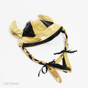 Promotional party costumes decoration golden ox horn hat