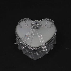 New Style Heart Shape White Plastic Jewelry Box