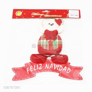 Factory price Christmas door hanging ornament bear