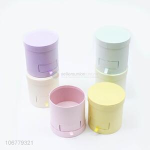 Top grade candy-colored cylindrical paper gift box with drawer