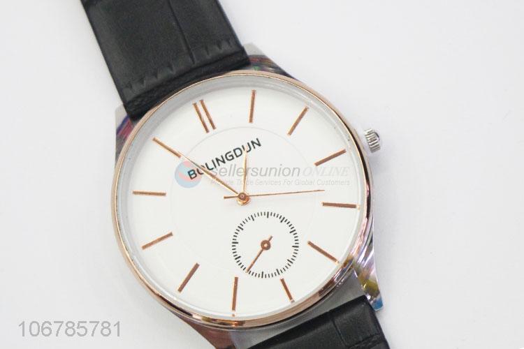 Simple Style PU Watchband Watch Fashion Couple Watch