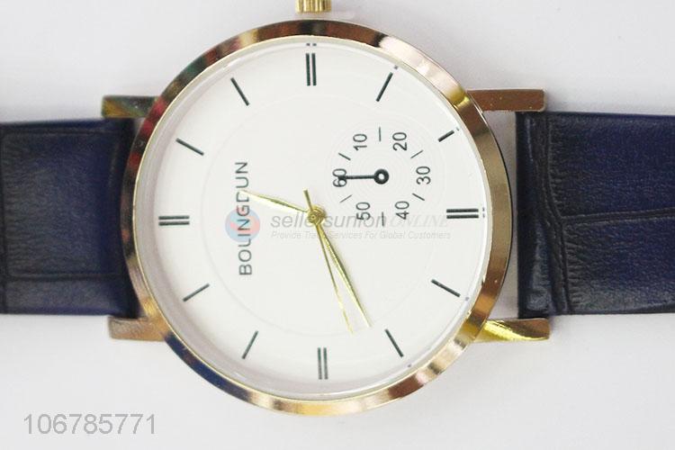 Delicate Design Fashion PU Watchband Couple Watch