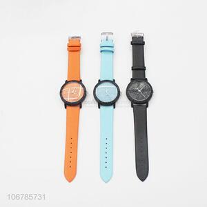 Custom Colorful Ladies Watch With PU Watchband