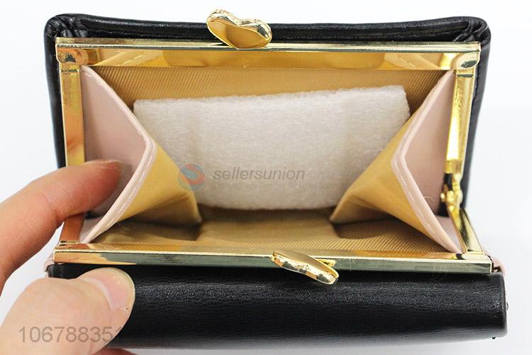 New Design PU Leather Wallet Ladies Foldable Purse