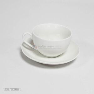 Hot selling household blank ceramic cup & saucer set
