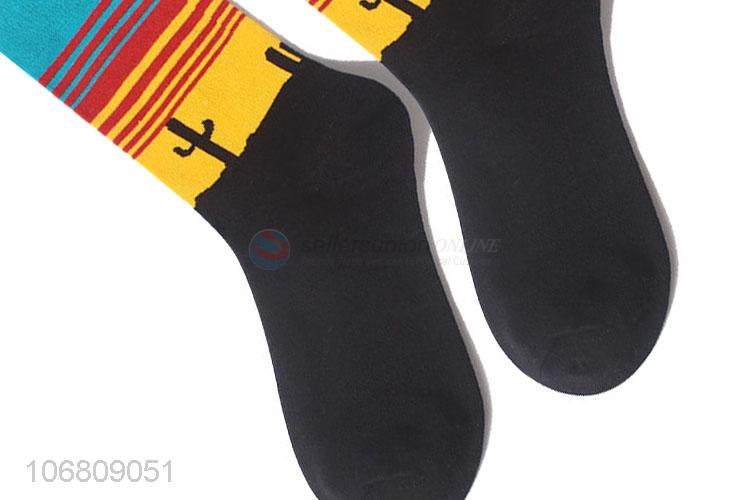 New products men mid-calf length sock fashion cotton socks