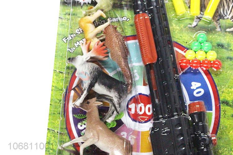 High Quality Plastic Soft Bullet Gun With Animal Model Set