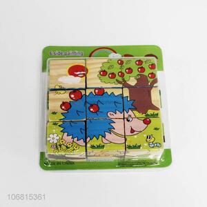 Factory Wholesale Cartoon Hedgehog Wooden Jigsaw puzzle
