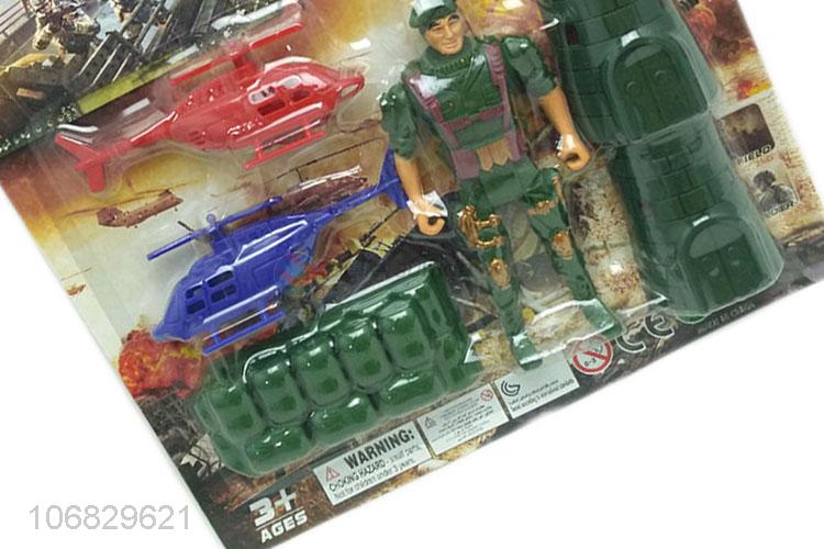 Good quality plastic toy soldier military toys play set