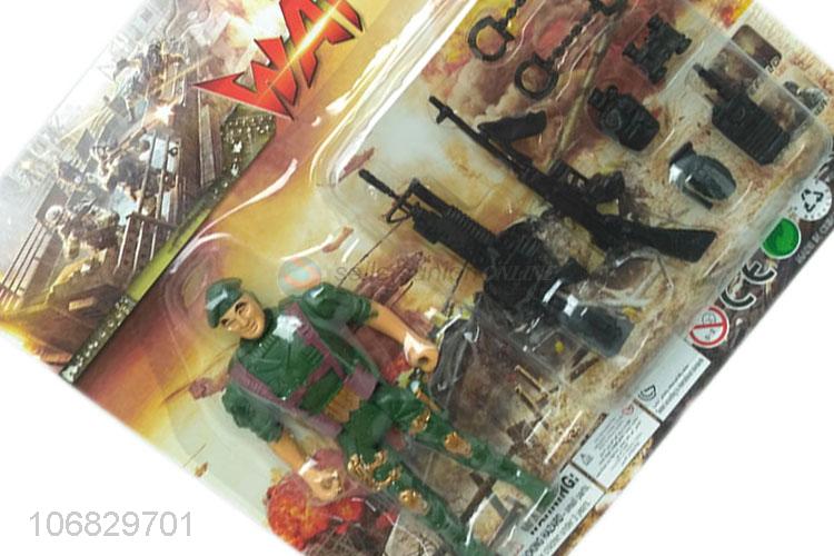 Low price plastic toy soldier military toys play set