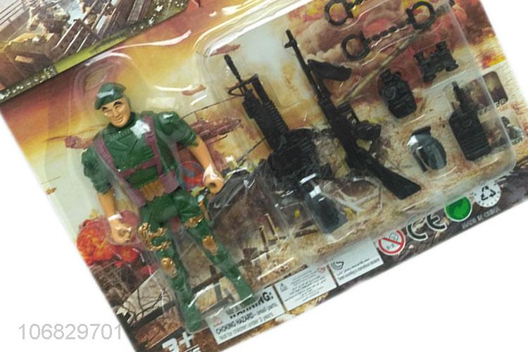 Low price plastic toy soldier military toys play set